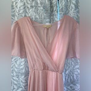 Ricarica Pink Chiffon Maxi Dress Size S